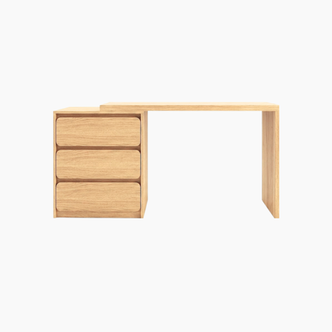 Bàn trang điểm đa năng LILY HGF 3 ngăn kéo mặt bàn di động, Gỗ MDF, 120x40x75cm, BTD005