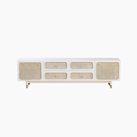 Tủ tivi GALON HGF 4 hộc kéo 2 cánh mở, gỗ MDF phủ sơn 2K, 180x40x55cm, TTV079