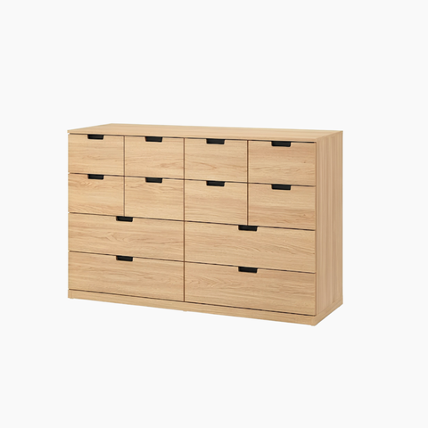 Tủ lưu trữ DAMIEN HGF 12 hộc kéo, gỗ MDF phủ Melamine, 160x40x96cm, TLT103