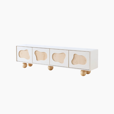 Tủ tivi BRUNA HGF 4 cánh, gỗ MDF sơn 2K, 180x40x50cm, TTV035
