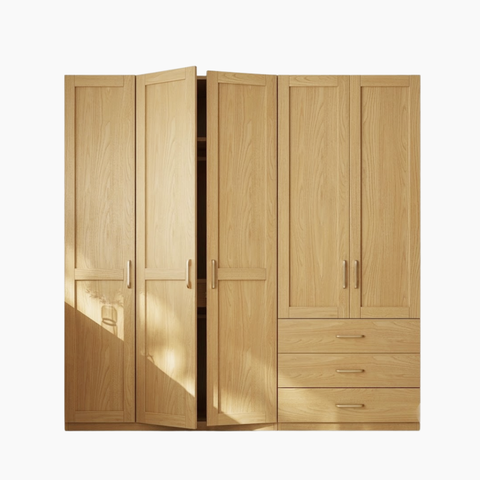 Tủ quần áo CARA HGF đa dạng lưu trữ, gỗ MDF, 200x60x200cm, TQA043