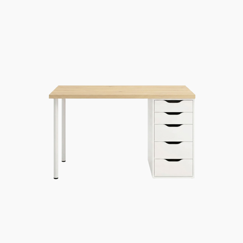 Bàn làm việc ARDEN HGF 5 hộc tối giản, gỗ MDF, 120/140x60x75cm, BLV016