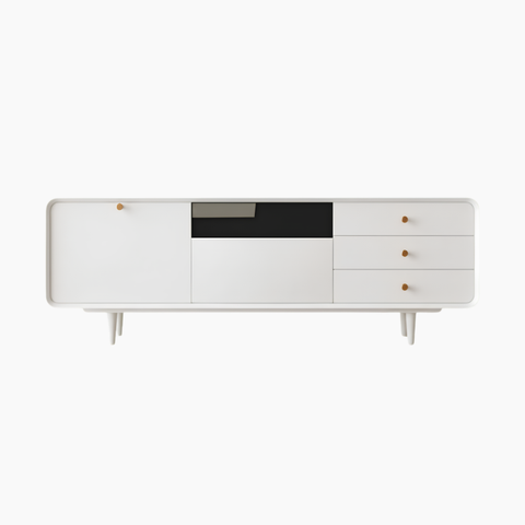Tủ tivi HILMA HGF 2 cánh 3 hộc kéo, gỗ MDF phủ sơn 2K, 160/180/200x40x55cm, TTV070