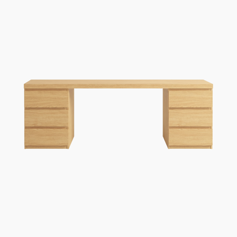 Bàn làm việc TIRA HGF 6 ngăn lưu trữ, gỗ MDF, 140/160/180/200x60x75cm, BLV002
