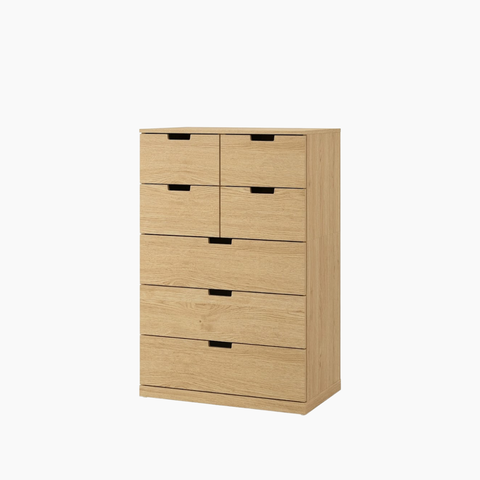 Tủ lưu trữ DAMIEN HGF 7 hộc kéo, gỗ MDF phủ Melamine, 80x40x121cm, TLT106