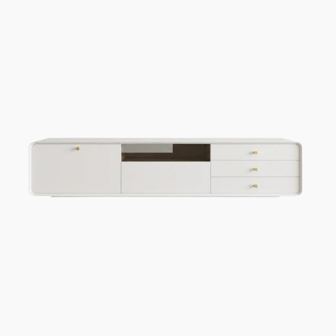 Tủ tivi HILMA HGF 2 cánh 3 hộc kéo, gỗ MDF sơn 2K, 160/180/200x40x45cm, TTV069