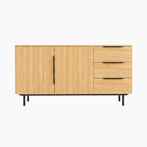 Tủ lưu trữ RIA HGF 2 cánh 3 hộc kéo, gỗ MDF, 150x40x70cm, TLT073