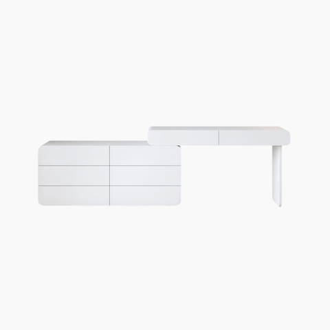Bàn trang điểm DIZA HGF 6 hộc kéo, gỗ MDF phủ sơn 2K, 120x40x75cm, BTD038