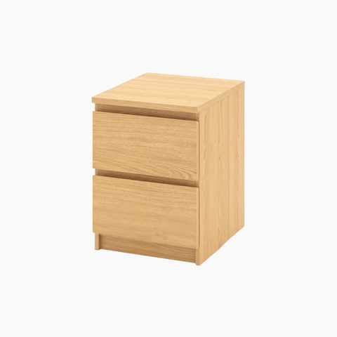 Tủ đầu giường MAL HGF 2 hộc kéo, gỗ MDF, 40x35x50cm, TDG001