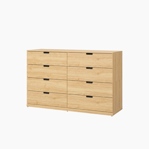 Tủ lưu trữ DAMIEN HGF 8 hộc kéo, gỗ MDF phủ Melamine, 160x40x100cm, TLT101