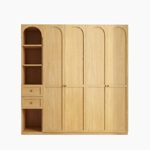 Tủ quần áo AMEE HGF đa dạng lưu trữ, gỗ MDF, 200x60x200cm, TQA034