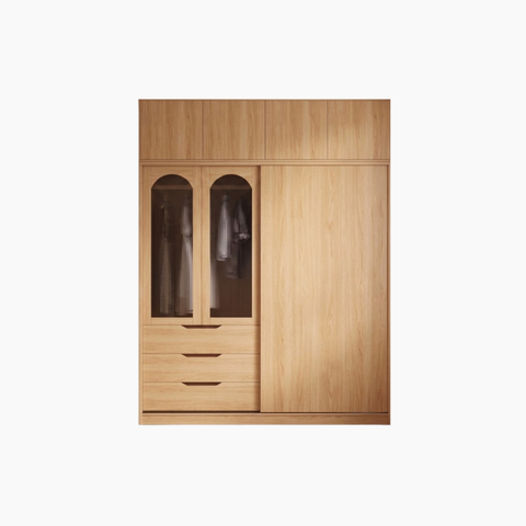 Tủ quần áo WEYS HGF đa dạng lưu trữ, gỗ MDF, 160x60x220cm, TQA035