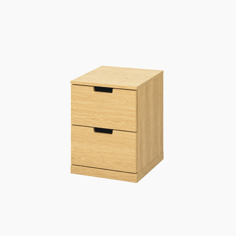 Tủ đầu giường DAMIEN HGF 2 hộc kéo, gỗ MDF phủ Melamine, 40x35x50cm, TDG014