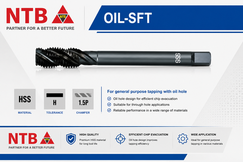 OIL-SFT Mũi taro máy OSG có lỗ dầu làm mát