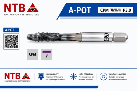 A-POT Mũi taro máy OSG mũi xoắn đẩy phoi cho lỗ thông