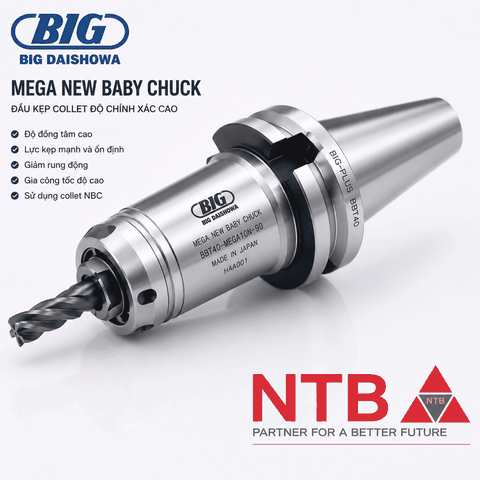 Mega New Baby Chuck BIG DAISHOWA – Đầu Kẹp Collet Độ Chính Xác Cao Cho Máy CNC