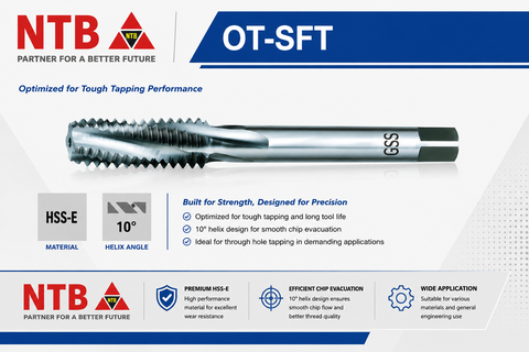 OT-SFT Mũi taro máy OSG hợp kim cho nhôm và kim loại màu