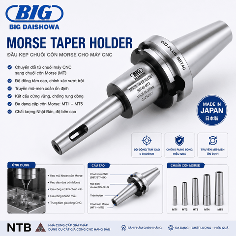 Morse Taper Holder BIG DAISHOWA – Đầu Kẹp Chuôi Côn Morse Cho Máy CNC