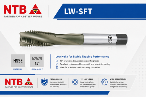 LW-SFT Mũi taro máy OSG rãnh xoắn cho lỗ thông
