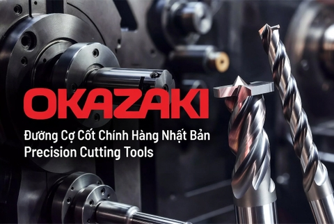 Mũi Doa Reamer CSR-010 Okazaki | Carbide Ngắn 1.0mm Chính Hãng