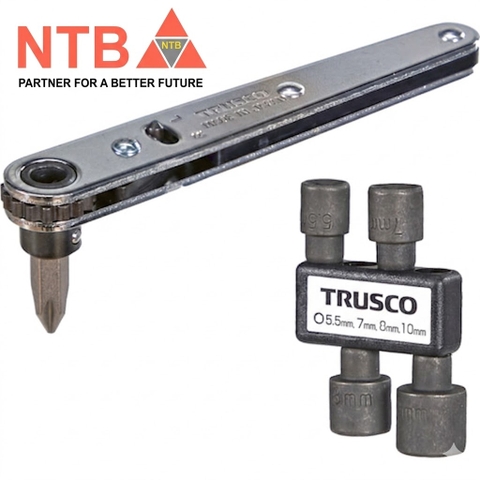 TRDB-S Trusco Box Bit Ratchet Screwdriver
