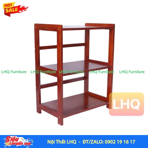 Kệ Để Lò Vi Sóng Mặt Liền 3 Tầng Gỗ Cao Su | Nội Thất LHQ