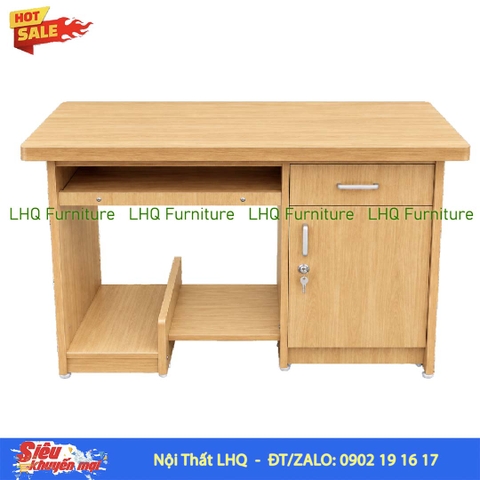 Bàn vi tính gỗ MDF rộng 1m2 – Thiết kế tháo ráp tiện lợi