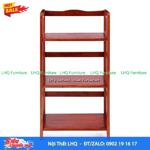 Kệ Sách 3 Tầng Gỗ Cao Su – Giải Pháp Lưu Trữ Gọn Gàng, Bền Đẹp Cho Mọi Không Gian
