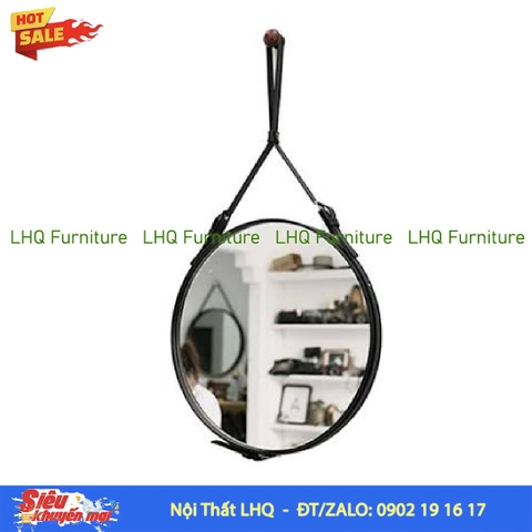 Gương Treo Dây Da Không Đèn D40 cm, Đẹp giá rẻ