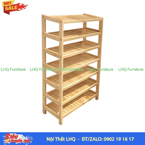 Kệ Để Giày Dép Gỗ 7 Tầng Rộng 80cm | Nội Thất LHQ