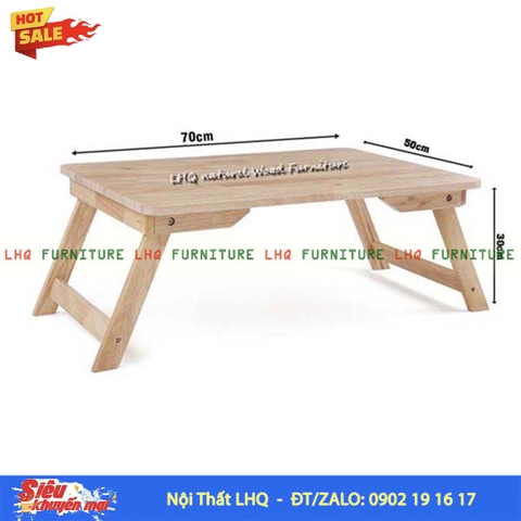 Bàn Trà Nhật Chân Thang BCTH57 – Bàn Gỗ Cao Su Gấp Gọn