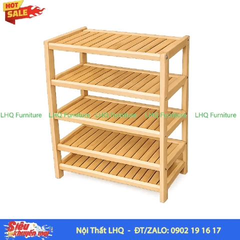Kệ Để Giày Dép Gỗ 5 Tầng Rộng 62cm | Nội Thất LHQ