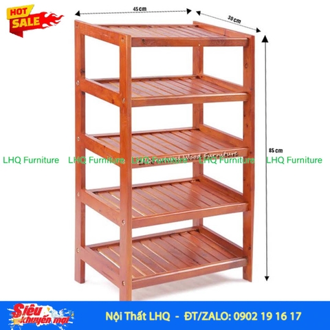 Kệ Để Giày Dép Gỗ 5 Tầng Rộng 45cm | Nội Thất LHQ