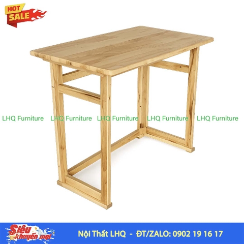 Bàn Học Sinh Gấp Gỗ Cao Su | Gấp Gọn Tiện Lợi, Bền Đẹp