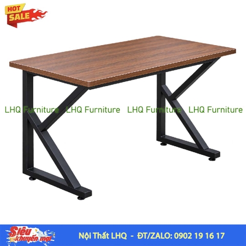 Bàn học khung sắt chữ K 60x120x75cm – Mặt MDF rộng, chắc chắn