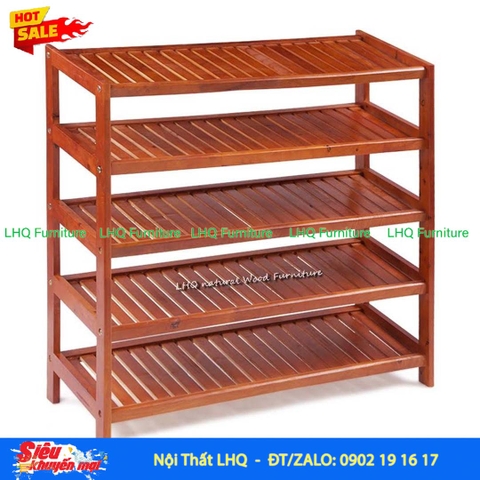 Kệ Để Giày Dép Gỗ 5 Tầng Rộng 80cm | Nội Thất LHQ