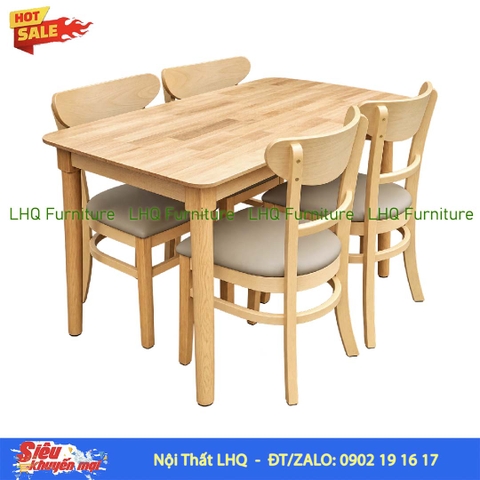 Bộ bàn 1m2 – 4 ghế Panda: Sang trọng, tiện nghi, 3 màu lựa chọn