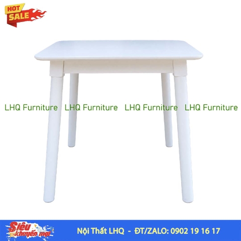 Bàn ăn chân tròn 80cm gỗ tự nhiên – Thiết kế nhỏ gọn, hiện đại