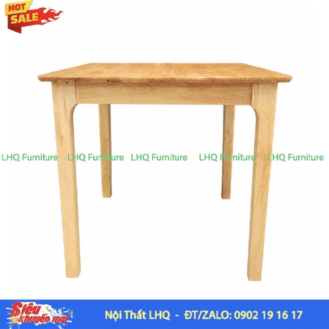 Bàn Ăn Gỗ Vuông 80 Gỗ Cao Su Tự Nhiên Đẹp