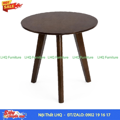 Bàn Cafe Chân Vát Tròn 60 Gỗ Cao Su Tự Nhiên
