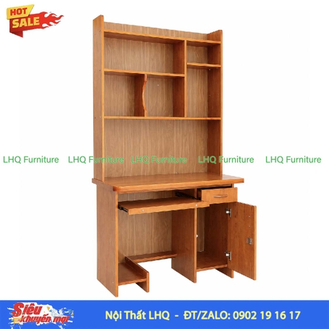 Bàn Học Có Giá Sách 1m Gỗ 1,8 | Gỗ Cao Su Tự Nhiên Bền Đẹp