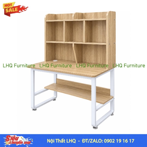 Bàn Khung Sắt Giá Sách Lửng 1m2 | Nội Thất LHQ