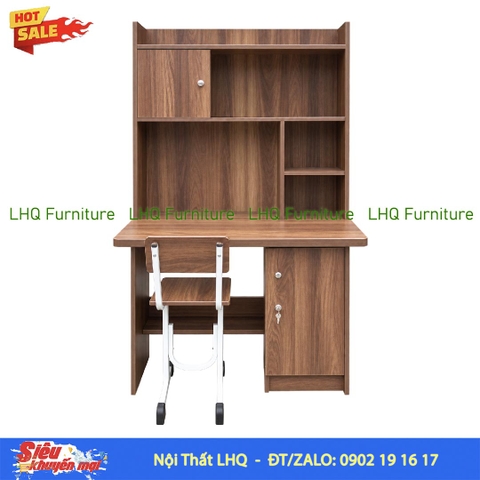 Bàn học sinh liền giá sách 1m – Thiết kế tháo lắp tiện lợi