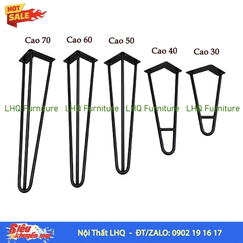 Chân Sắt Hairpin DIY – Phụ Kiện Bàn Decor Hiện Đại