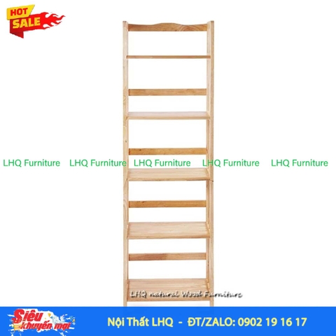 Kệ Sách Gỗ 5 Tầng Rộng 40cm – Gỗ Cao Su Tự Nhiên Bền Đẹp, Thiết Kế Nhỏ Gọn