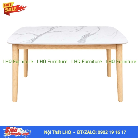 Bàn ăn chân tròn 1m2 giả đá gỗ cao su tự nhiên – Đẹp, chắc chắn