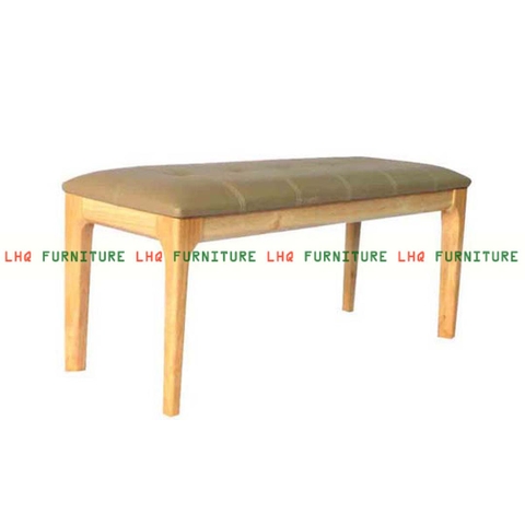 Ghế Bench Gỗ Cao Su Mặt Nệm | Nội Thất LHQ