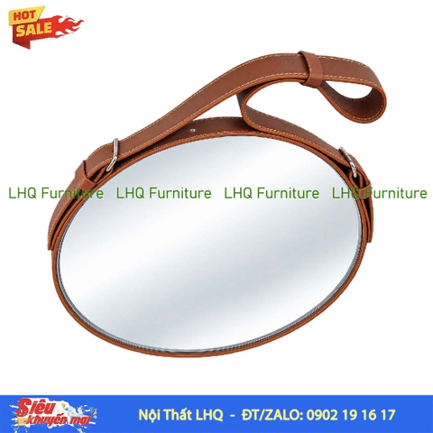 Gương Treo Dây Da Không Đèn D50 cm, Bảo hành 12 tháng