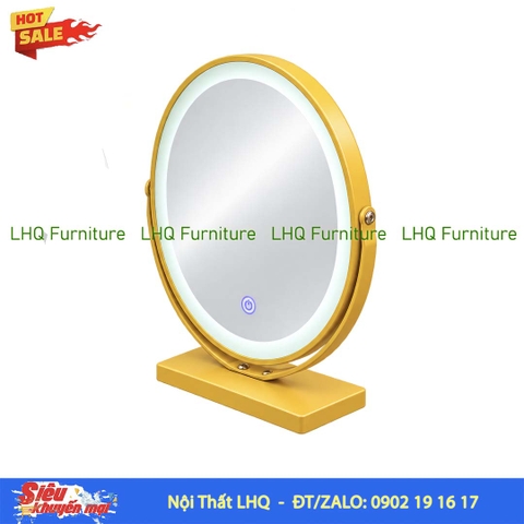 Gương Xoay Để Bàn Đèn Cảm Ứng, Decor đẹp