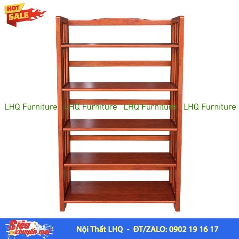 Kệ Sách Gỗ 5 Tầng Rộng 90cm – Gỗ Cao Su Tự Nhiên Chắc Chắn, Thiết Kế Hiện Đại